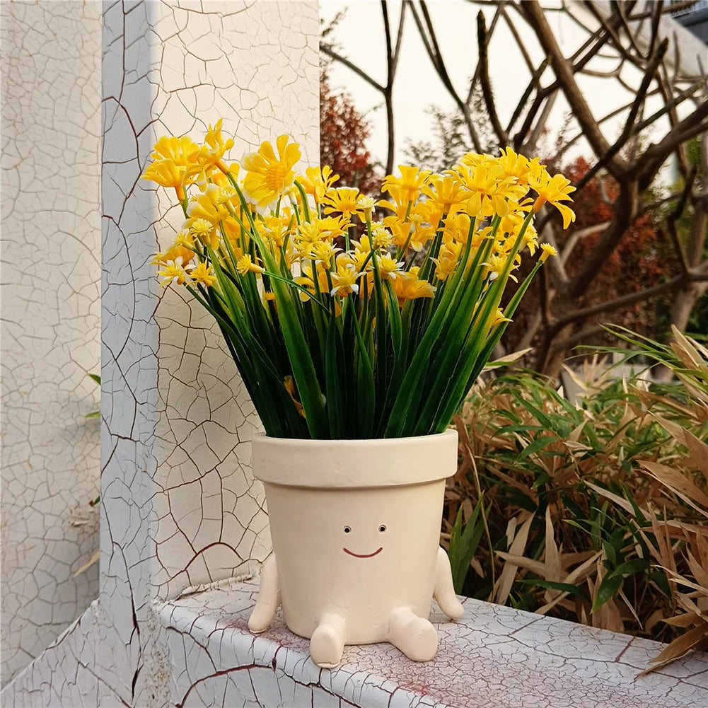 Cute Planter Pot Swing Face Planter Plant Hanger Basket Creative Flower Pot Container Hanging Planter Garden Supplies Home Decor