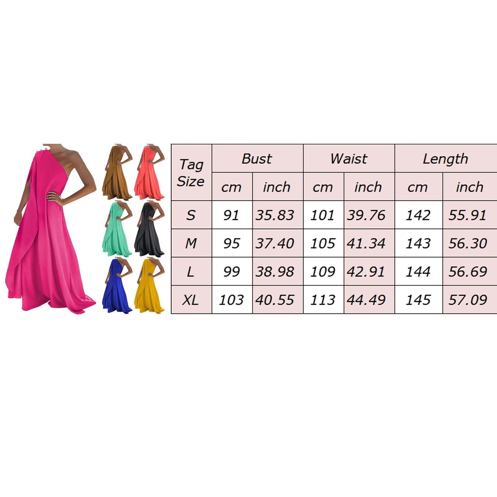 Boho Dresses For Women 2024 Plus Size  Plus Size Solid One Shoulder Loose Pleated Floor Long Dress Holiday Beach Dress