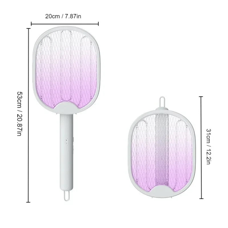 Mosquito Killer Lamp USB Rechargeable Electric Foldable Mosquito Killer Racket Fly Swatter Repellent Lamp Zapper Insects Racket