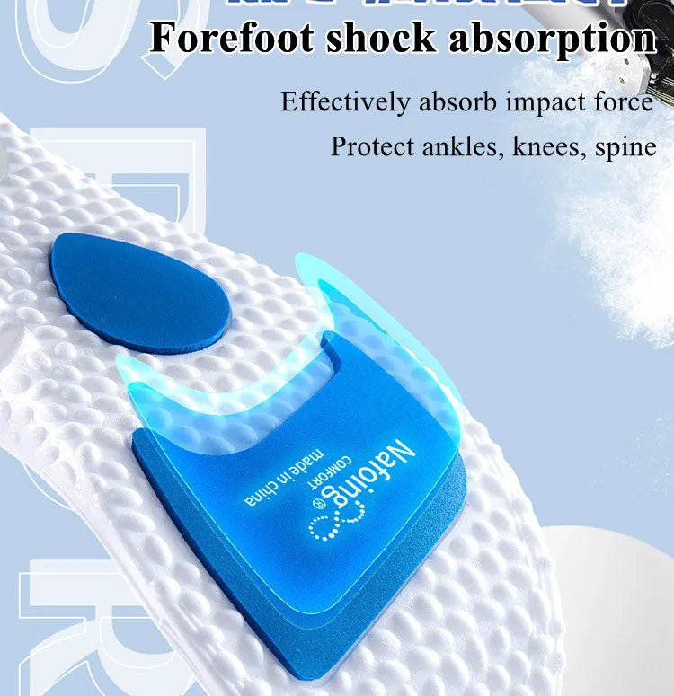 Arch Support Foot Insoles Foam Sports Insole Air Cushion Shock-absorbing  Running Basketball Insoles Super Soft Bottom Shoe Pads