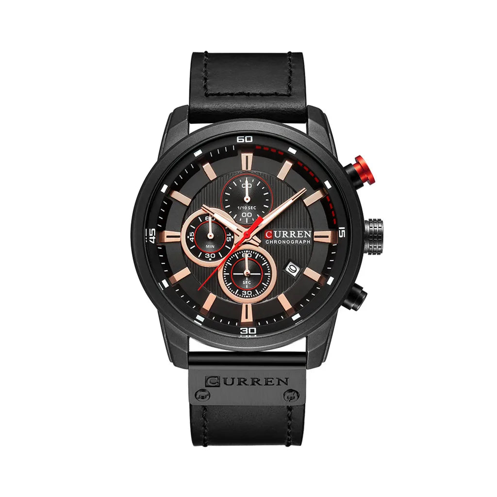 Waterproof Quartz Watch Round True Three Eyes Men'S Business Watch Multifunction Military Sports Watch 2023 New Luxury Watch 시계