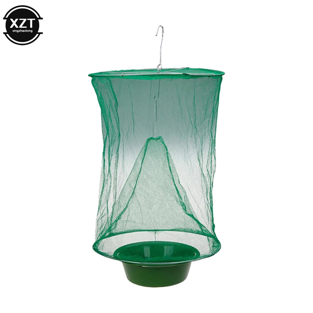 Reusable Hanging Fly Cage Green Fly Catcher Killer Cage Net Practical Pest Catch For Indoor or Outdoor Family Farms Restaurants