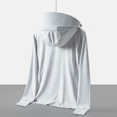 Cubierta facial desmontable de ala grande de seda de hielo Ropa de protección solar a prueba de rayos ultravioleta