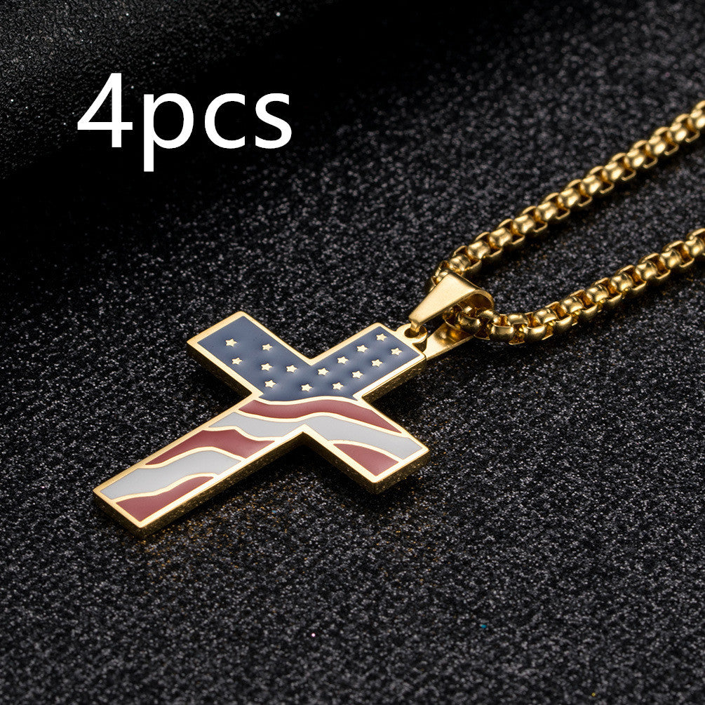 Collar con cruz de bandera