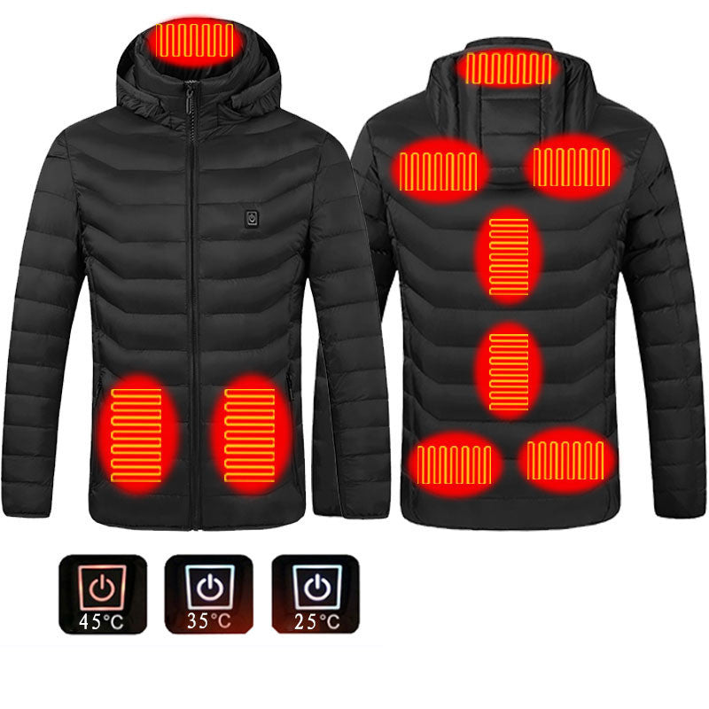 Neu Beheizte Jacke Mantel USB Elektrische Jacke Baumwolle Mantel Heizung Thermische Kleidung Heizung Weste