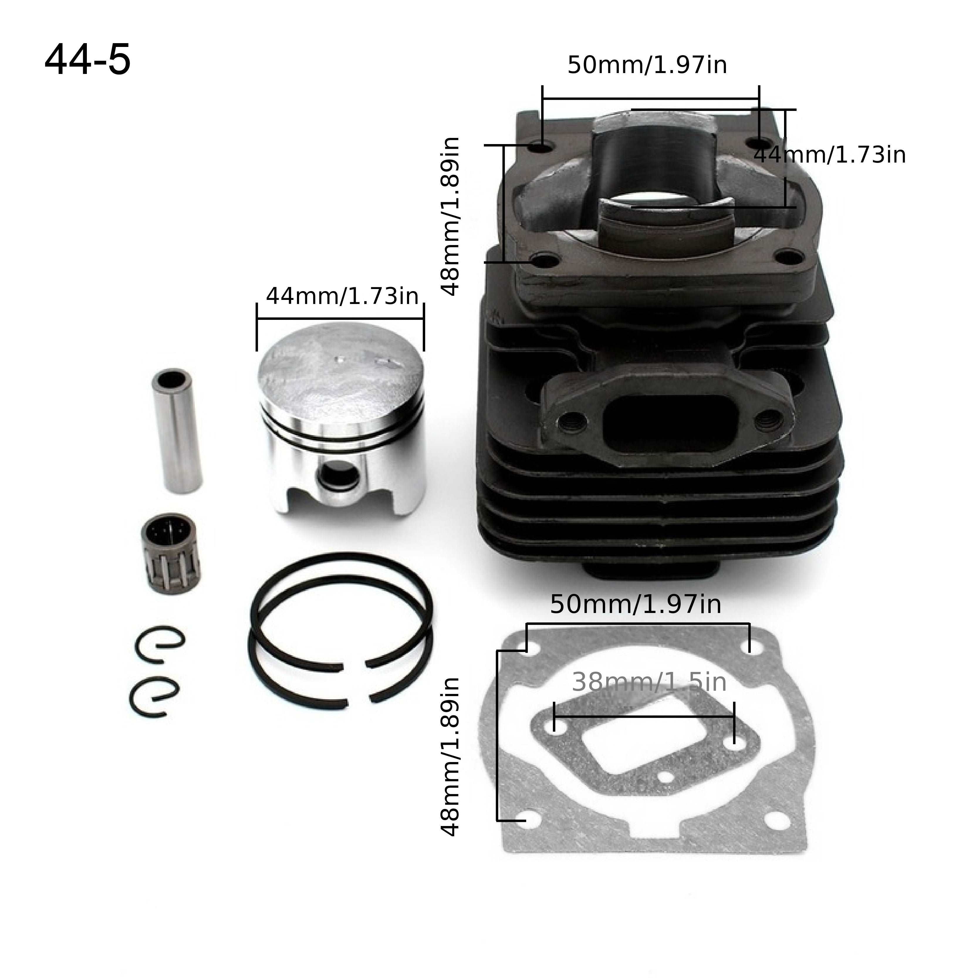 1 Set Replacement 44mm & 40mm Cylinder Piston Kit For 44-5 & 40-5 Brush Cutter Engine 44F-5 & 40F-5