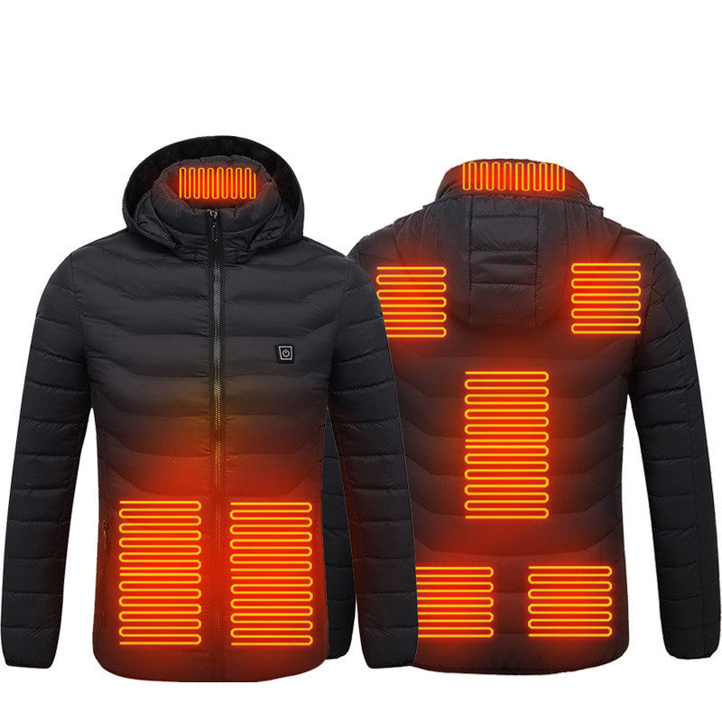 Neu Beheizte Jacke Mantel USB Elektrische Jacke Baumwolle Mantel Heizung Thermische Kleidung Heizung Weste