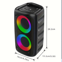 Wireless Speaker With Subwoofer, Large Boombox Speaker, Stereo Speaker, Subwoofer, Outdoor Wireless Speaker, Party Disco Light, TWS, TF, , MIC