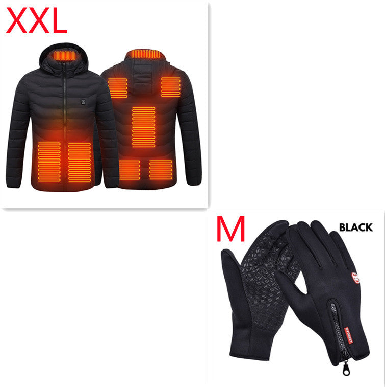 Neu Beheizte Jacke Mantel USB Elektrische Jacke Baumwolle Mantel Heizung Thermische Kleidung Heizung Weste