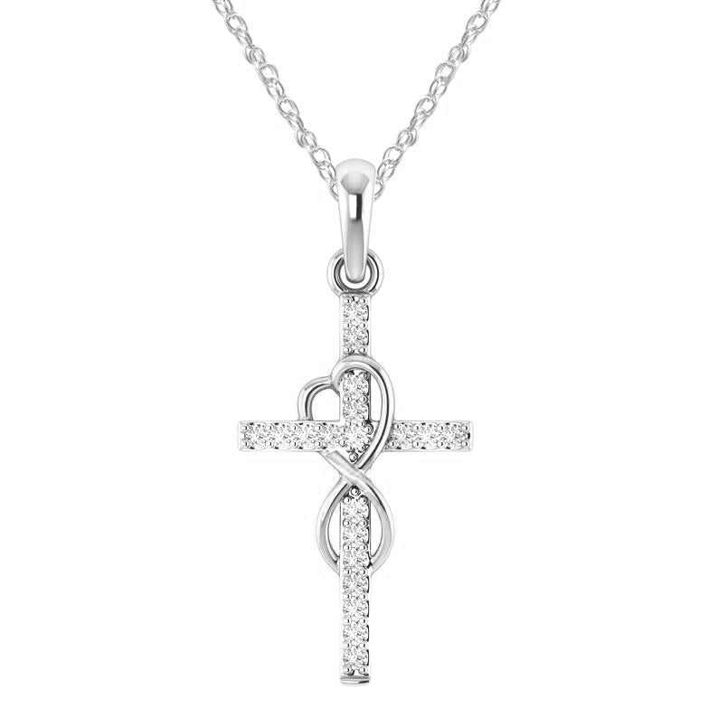 Legierungsanhänger mit Diamant und achtstelligem Kreuz