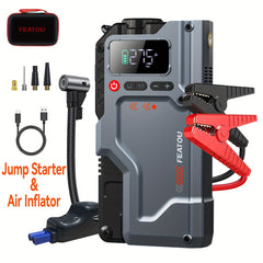 5000A Jump Starter with Air Compressor, 5-in-1 Function, Digital Tire Inflator, Car Battery Charger for 10L Gas or 9.0L Diesel